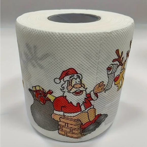 Santa Claus & Reindeer Gag Toilet Paper | Funny Christmas Novelty Gift - Picture 4 of 16